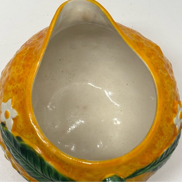 Maruhon Ware vintage ceramic orange shaped creamer or pitcher; made in Japan - Picture 8 of 9